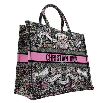 Dior Tote Book Canvas Black Multicolor — view 2