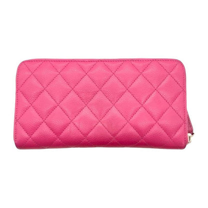 11132 Chanel Matelasse Round Zipper Long Wallet