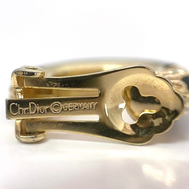 Christian Dior Earrings Ec21691 Gold Black