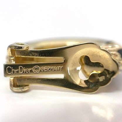 Christian Dior Earrings Ec21691 Gold Black