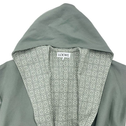 Loewe Outerwear Long Coat Wrap Anagram Logo Wool Khaki