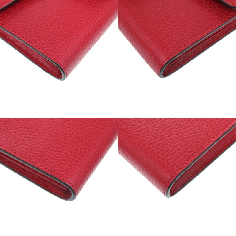 Gucci Dionysus 746056 Long Wallet Leather Red 0671 Red Chain Wallet Gucci