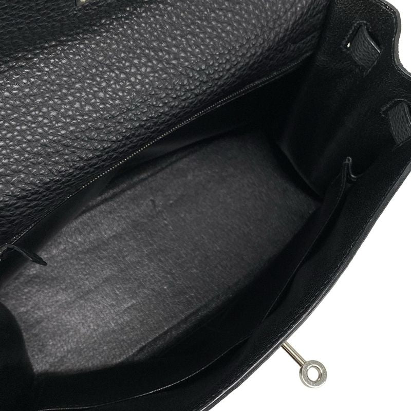 Hermes Handbag Kelly 32 Black Outside Stitching/silver Hardware