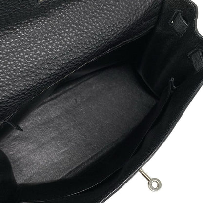 Hermes Handbag Kelly 32 Black Outside Stitching/silver Hardware
