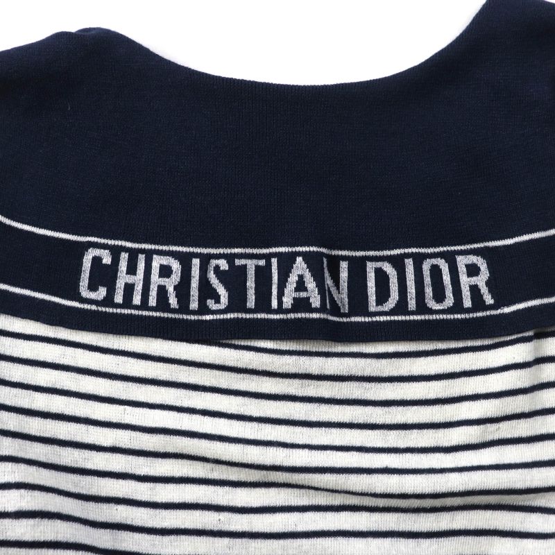 Christian DIOR 24SS 444s67am785 Linen Cashmere Silk Blend Sailor Collar