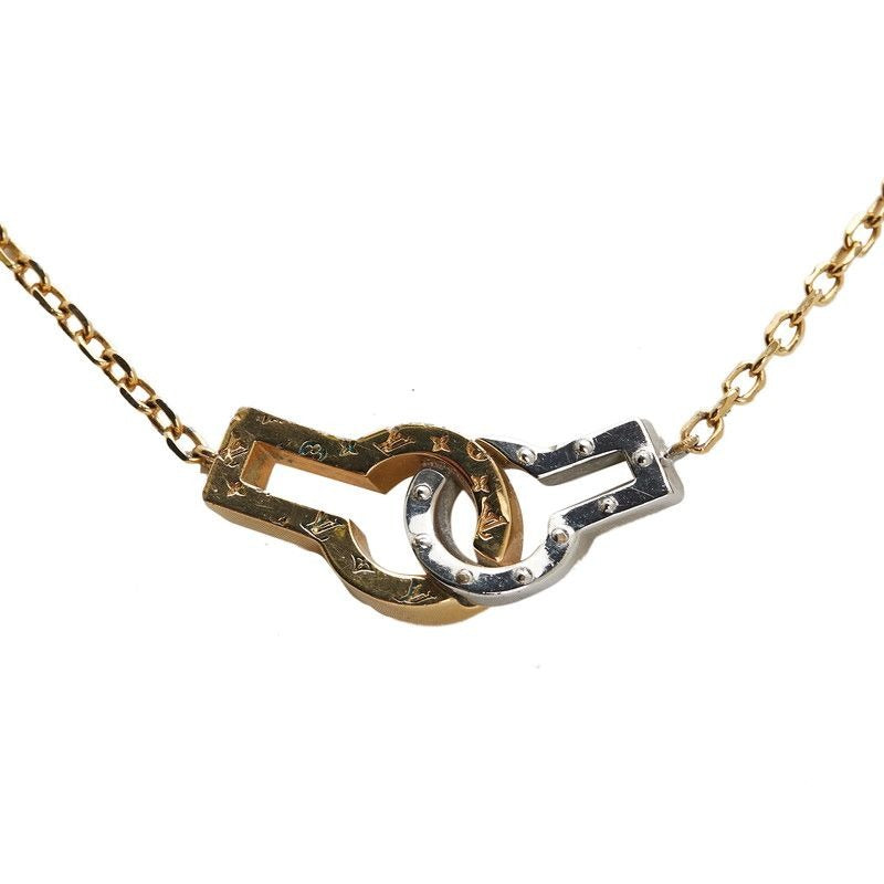 Louis Vuitton Collier Twin Rocks Gold Silver Plated Metal