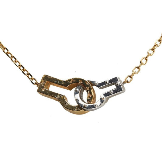 Louis Vuitton Collier Twin Rocks Gold Silver Plated Metal