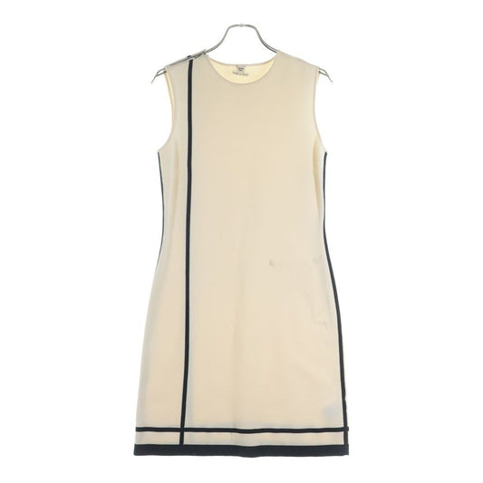 Hermes Sleeveless Dress Ivory Navy