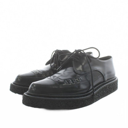 Saint Laurent Paris Creepers Loafers Pointed Toe Leather 37 Black Heel