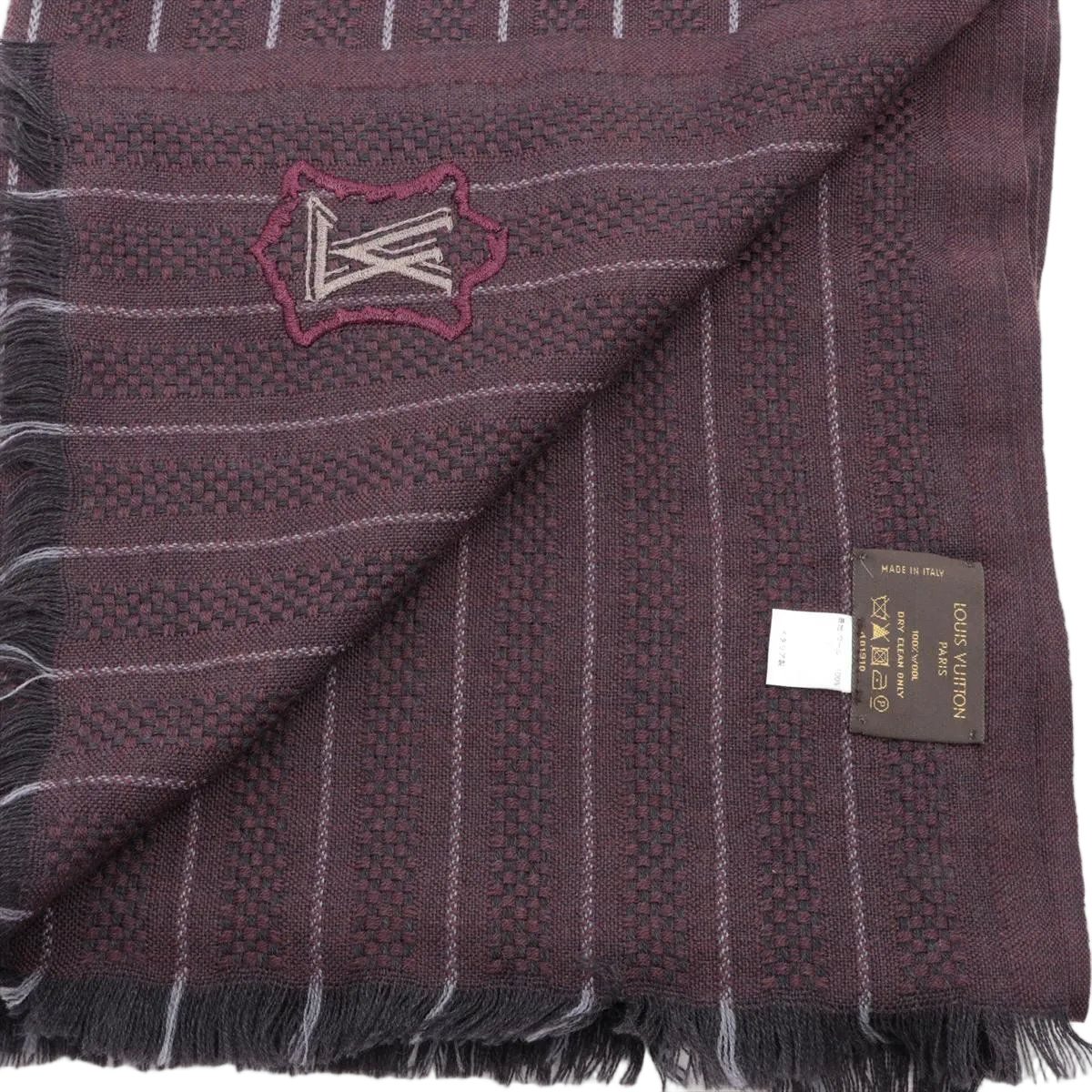 Louis Vuitton Stripe LV Emblem Logo Scarf — view 2