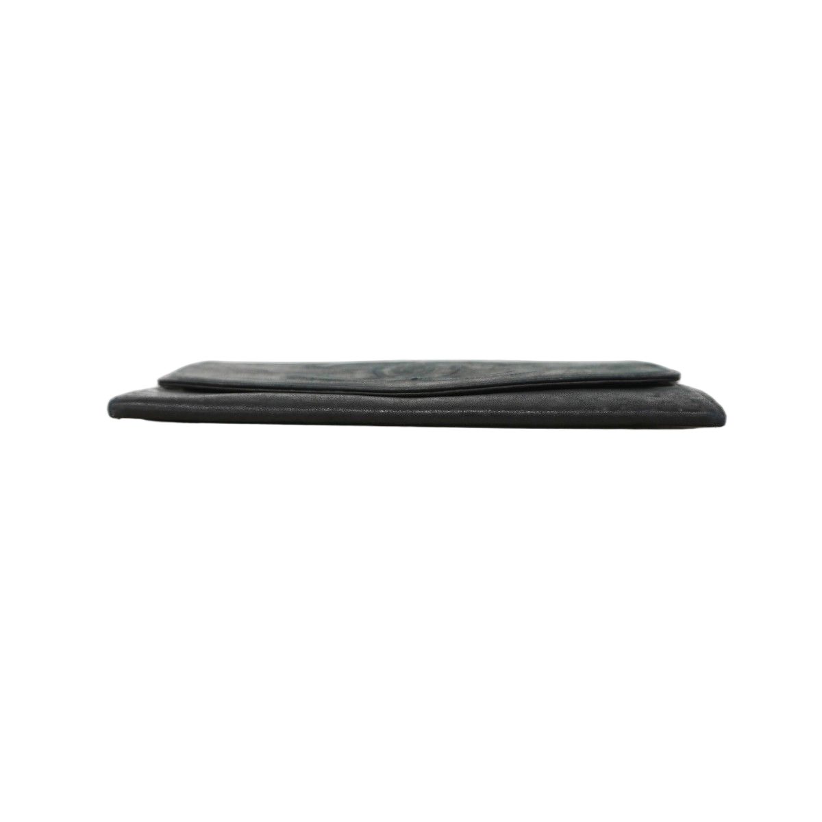 Chanel Long Bill Holder Lambskin Black Gold Wallet — view 2