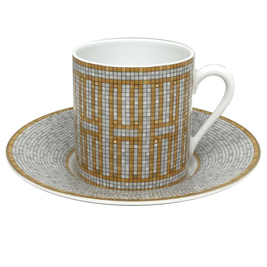 Hermes Cup & Saucer C S Mosaic Van Quatre 24 Pottery Tableware
