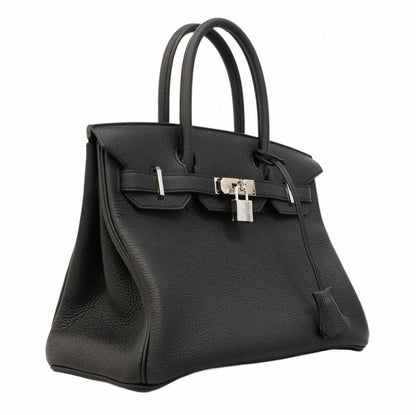 5mc1012-1-h-g]hermes Handbag Birkin 30 Togo Black Silver Hardware Engraved K