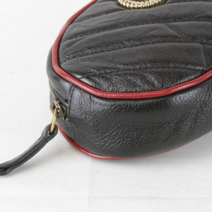 Gucci 476434 493075 GG Marmont Waist Bag Leather Women's