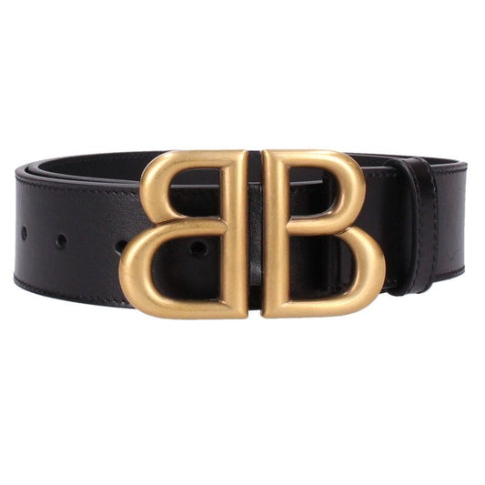 Balenciaga X Gucci 680453 Hacker Project BB Logo Leather Belt Men's 80