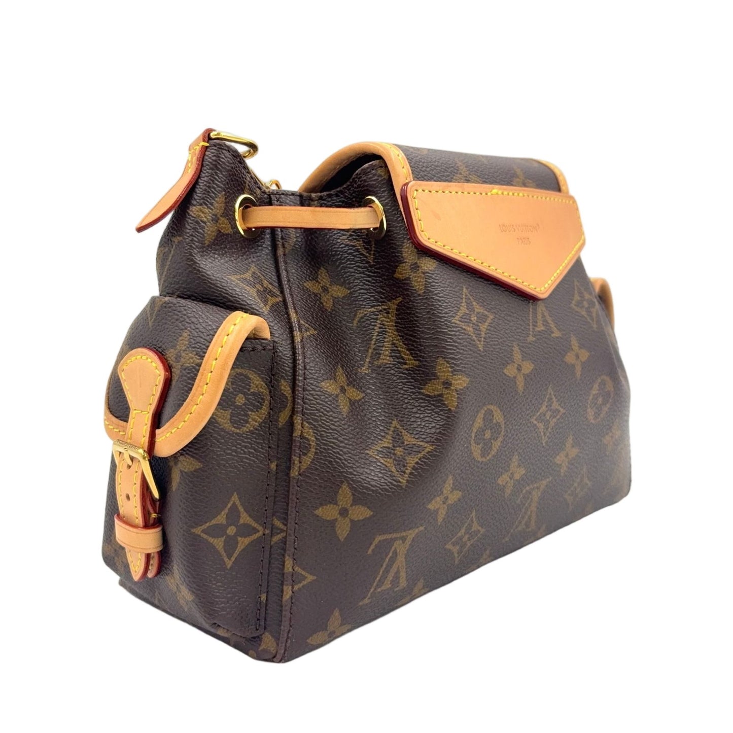 Louis Vuitton Odyssey PM Monogram Leather Brown Handbag Gold — view 2
