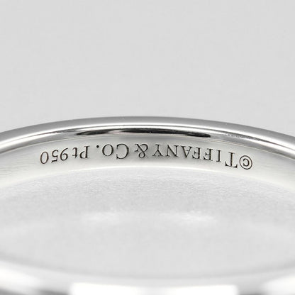 Tiffany & Co Forever Wedding Classic Band Pt950platinum X 3P Diamonds #6.5