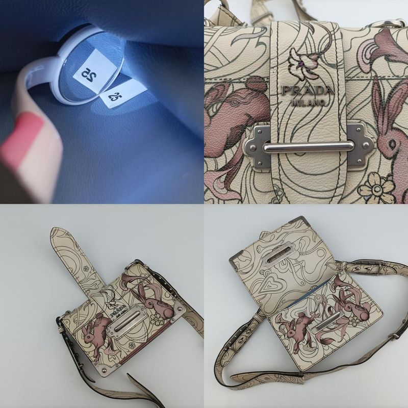 Prada Rabbit Print Multicolor Leather 25