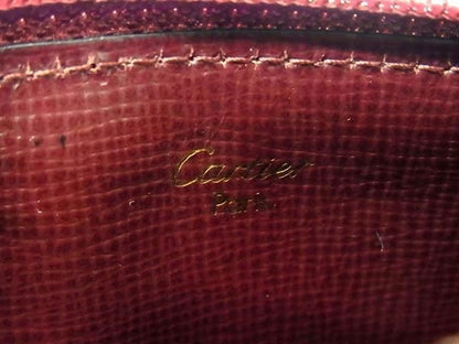 Cartier Must Line Leather Coin Case Coin Purse Coin Purse Bordeaux