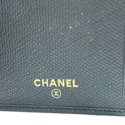 Chanel Long Wallet Coco Button A20905 Black Gold Hardware Leather