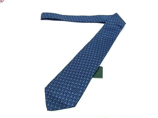 Gucci Old Gucci Vintage Horsebit 100% Silk Tie Business Men's Navy Fk0423