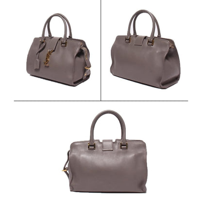 Saint Laurent Paris 2-Way Shoulder Bag Crossbody Baby Cabas Gray Size Details — view 2