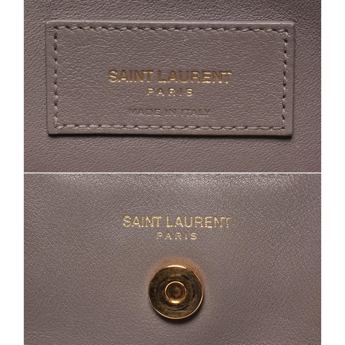 Saint Laurent Paris 2-Way Shoulder Bag Crossbody Baby Cabas Gray Size Details — view 4