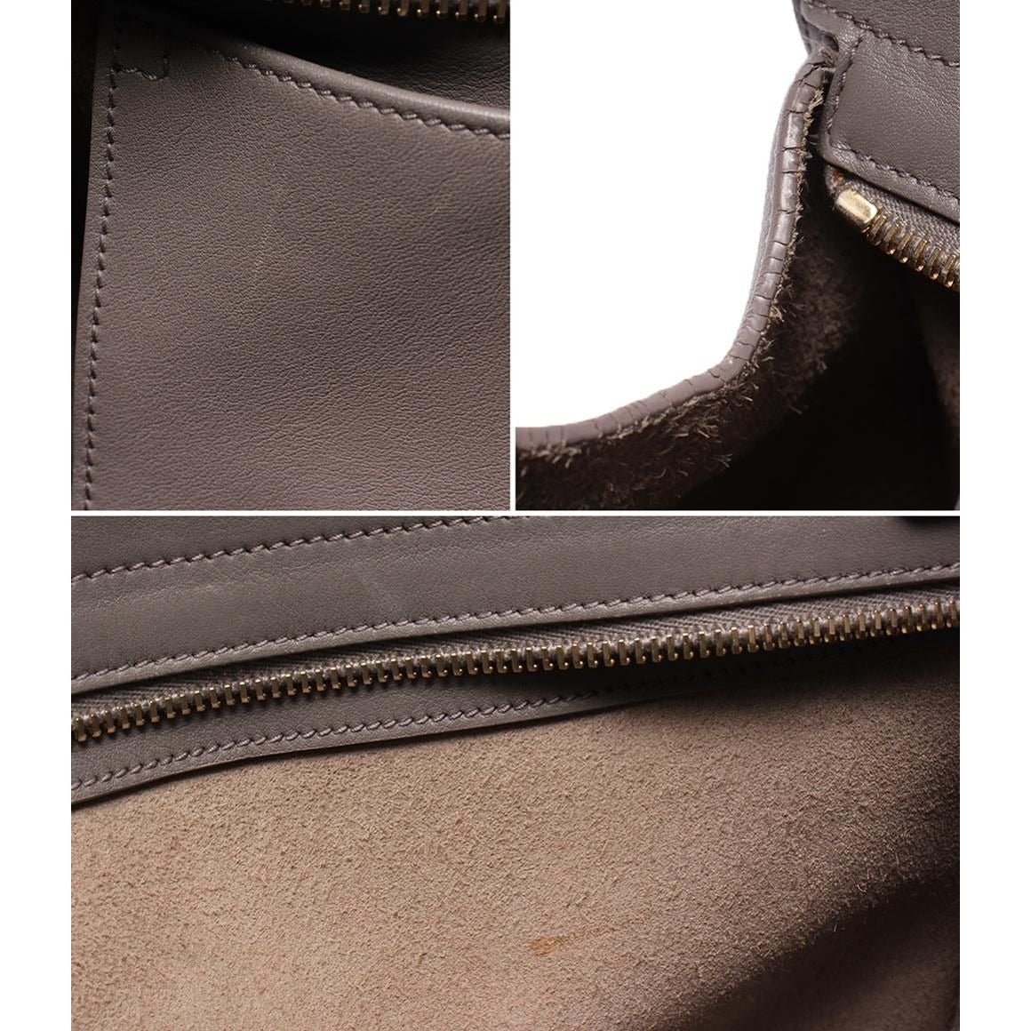 Saint Laurent Paris 2-Way Shoulder Bag Crossbody Baby Cabas Gray Size Details — view 7