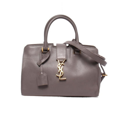 Saint Laurent Paris 2-Way Shoulder Bag Crossbody Baby Cabas Gray Size Details