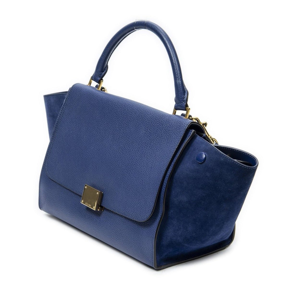 Celine Small Medium Swing Royal Blue Grain Calfskin Leather Shoulder Bag — view 2