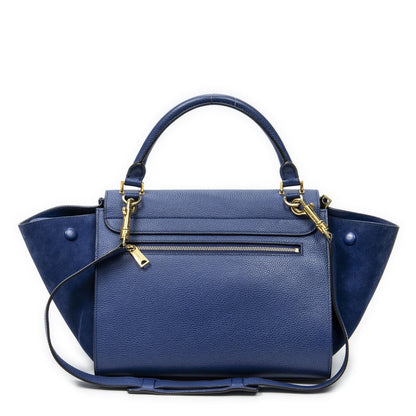 Celine Small Medium Swing Royal Blue Grain Calfskin Leather Shoulder Bag — view 5