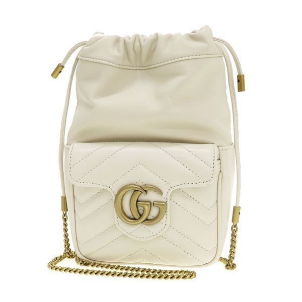 Gucci GG Marmont Quilted Mini Bucket Messenger Bag