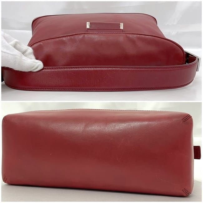 Loewe Semi Shoulder Bag Red Excellent Condition Leather Nappaleather Preowned