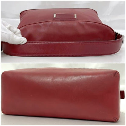 Loewe Semi Shoulder Bag Red Excellent Condition Leather Nappaleather Preowned