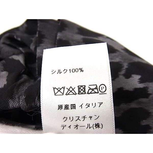 Dior Silk Leopard Pattern Headband Hair Gray Black — view 4