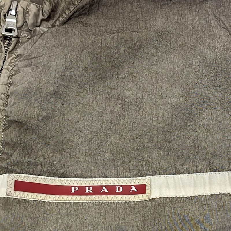 Prada Sport Blouson Size 50 M Men - Gray-beige Long Sleeves Zip-up Spring/fall