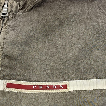 Prada Sport Blouson Size 50 M Men - Gray-beige Long Sleeves Zip-up Spring/fall