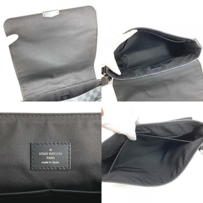 Louis Vuitton Shoulder Bag District MM NV2 N40350 Damier Graphite Canvas Black