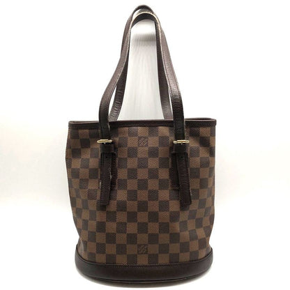 Louis Vuitton Damier Marais N42240 Tote Bag with Pouch Ladies Brown Used 006238