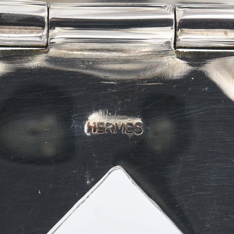 Hermes Bracelet Touareg 925 Silver Bangle 82.5g Vintage Box And Bag K1238