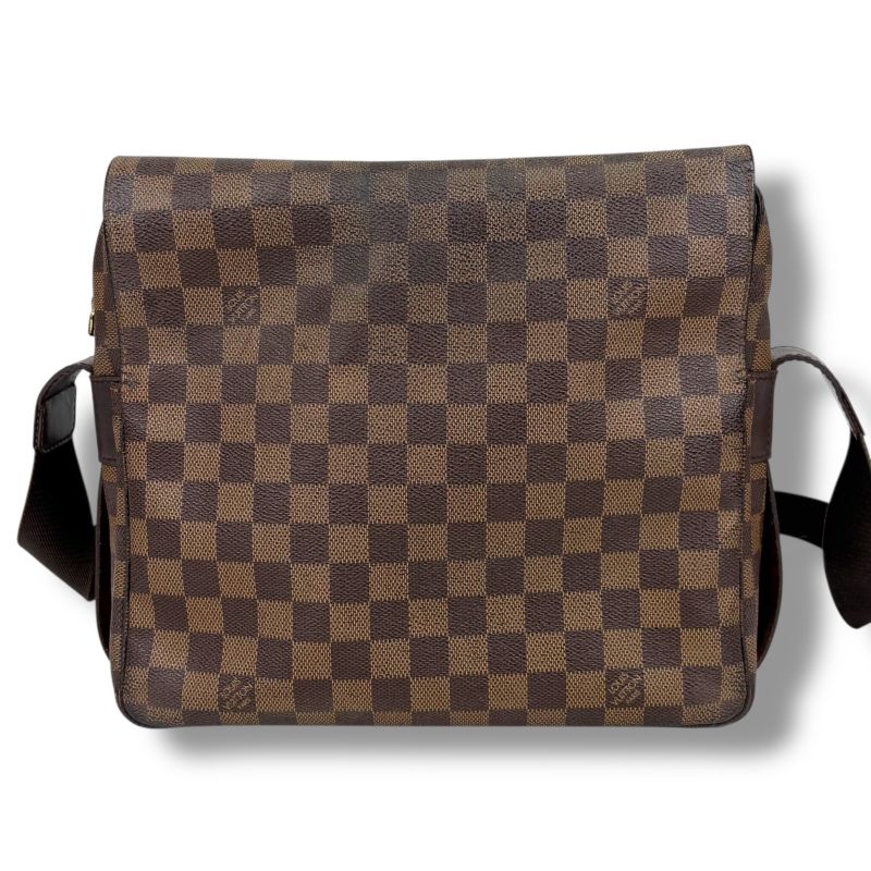 Louis Vuitton Damier Leather Ebene Naviglio Shoulder Bag Brown Crossbody Bag