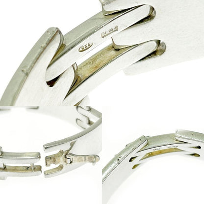 Gucci Silver Logo Plate Link Bracelet 60.8g 925 Engraved 354283 Bracelet