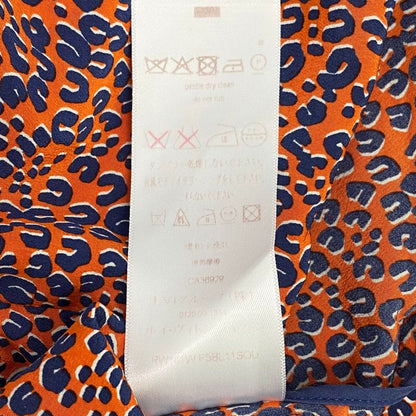Louis Vuitton Top Silk Gold Buttons Orange