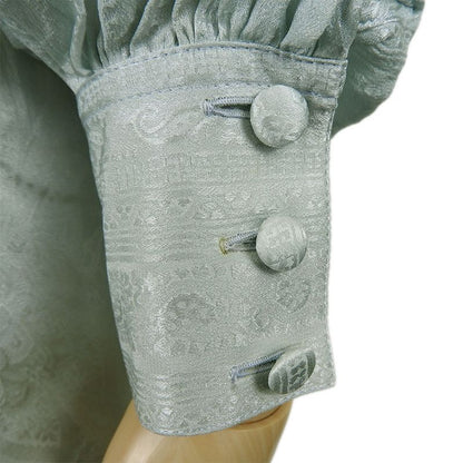 Christian Dior Blouse M Silk Mint Green Long Sleeve Total Apparel Women