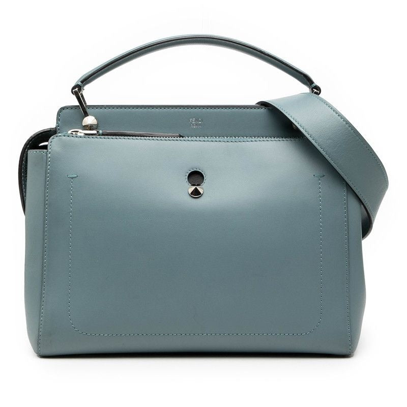 Fendicom Shoulder Bag 2-Way 8 Bn293 Blue Leather