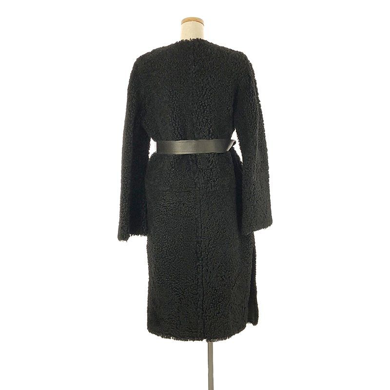 Celine - Phoebe Period Mouton Coat - 34 - Black - Women's