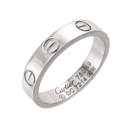 Cartier Mini Love 49 Ring 18k WG White Gold 750 Certificate