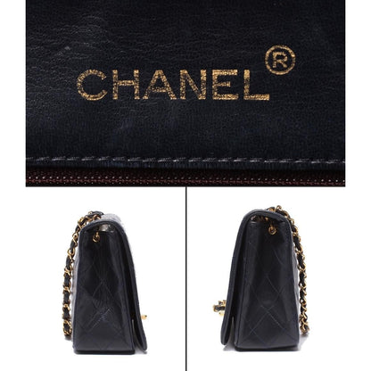 Chanel Chain Shoulder Bag Quilted Full Flap Gold Lambskin — view 4