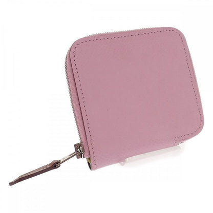 Hermes Azap Compact Mini Coin Case Vaux Epson Mauve Sylvestre Pink
