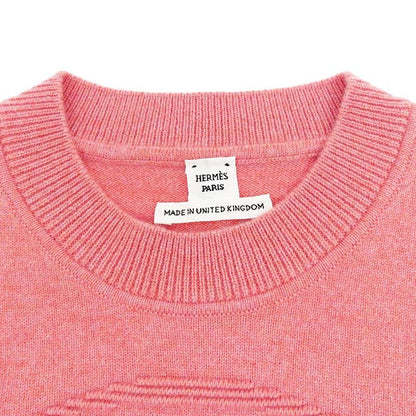 Hermes Long Sleeve Knit H Lift Pink 36 Size Cashmere Long Sleeve